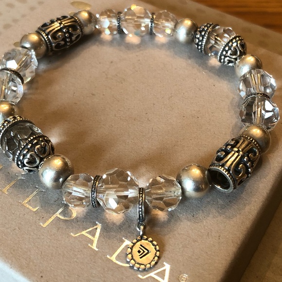 Silpada Sterling & Glass Stretch Bracelet B2413 - Picture 11 of 15